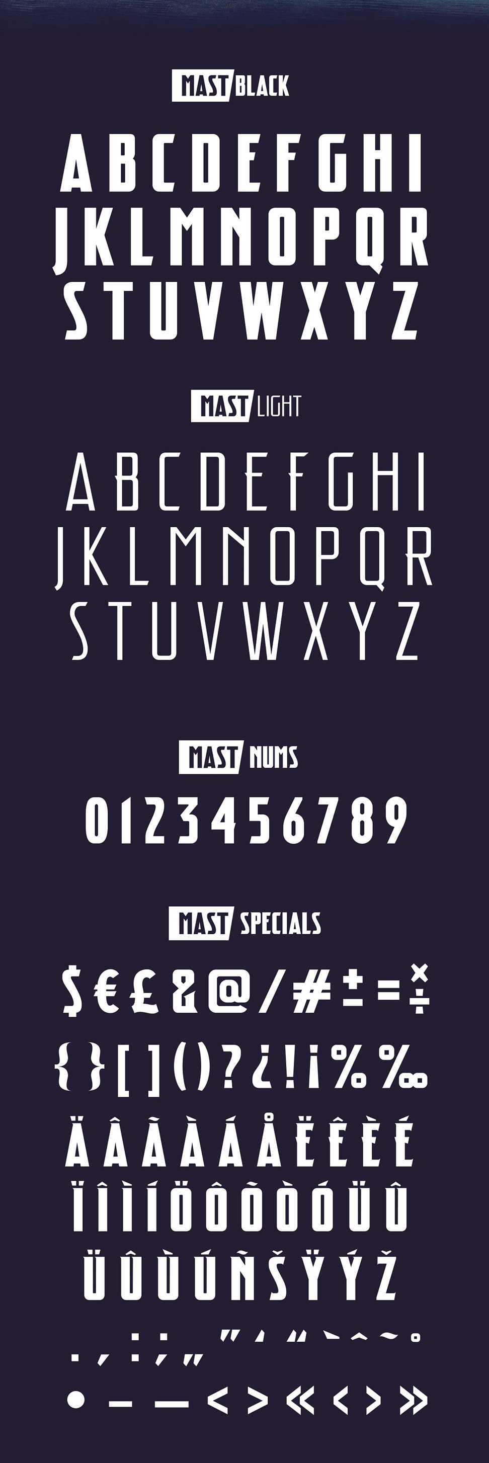 Mast Free Font Letters