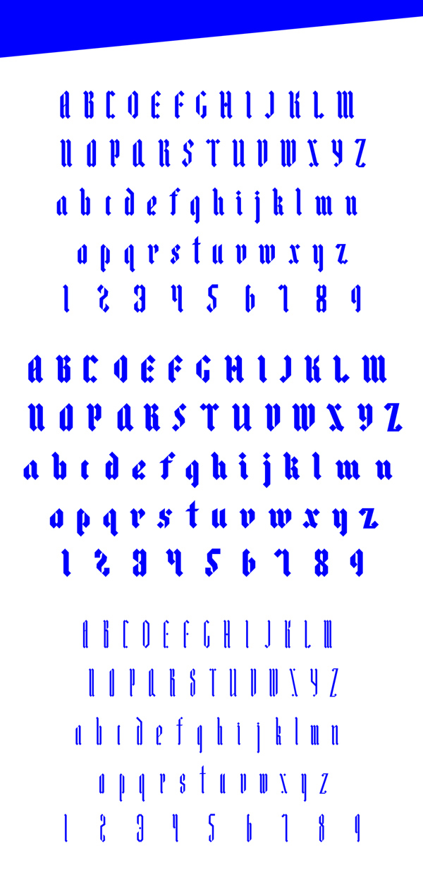Ostkreuz Free Font Letters