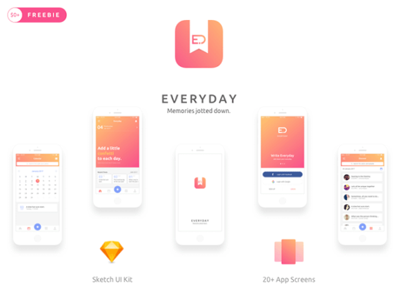 Everyday: iOS note taking app concept