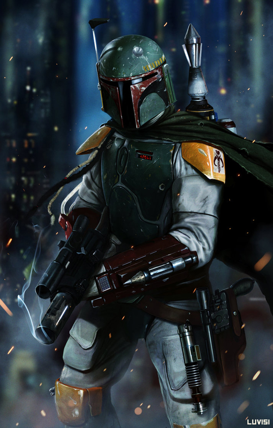 Boba Fett digital illustration