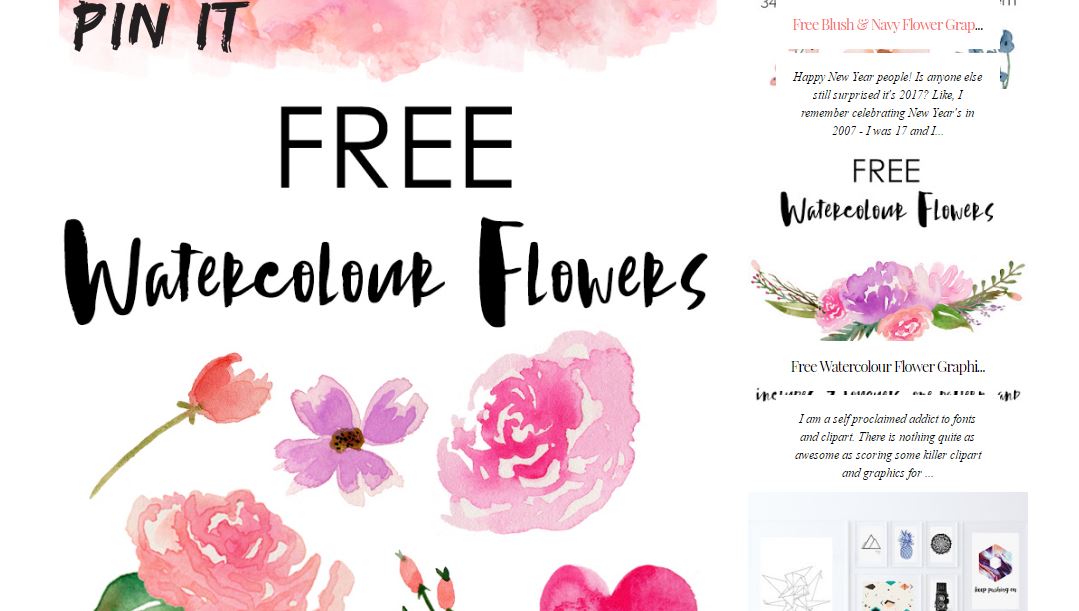 Free Watercolor Flower Designs