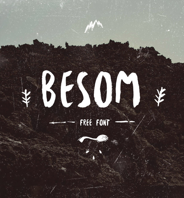 Besom Free Brush Font