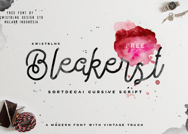 Bleakerst Free Brush Font