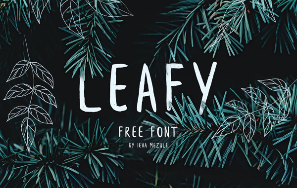 Leafy Free Brush Font
