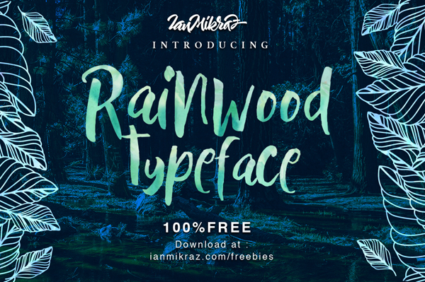 Rainwood Free Brush Font