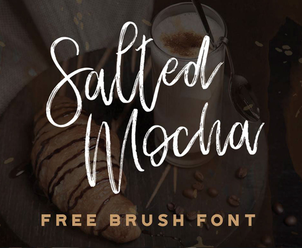 Salted Mocha Free Brush Font