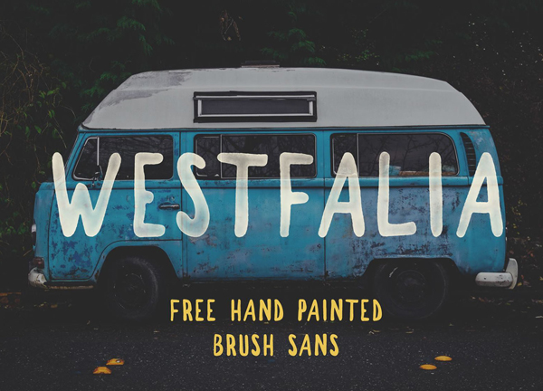 Westfalia Free Brush Font