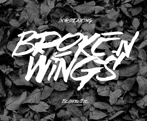 Broken Wings Free Brush Font