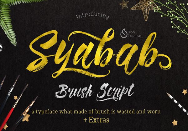 Syabab Free Brush Font