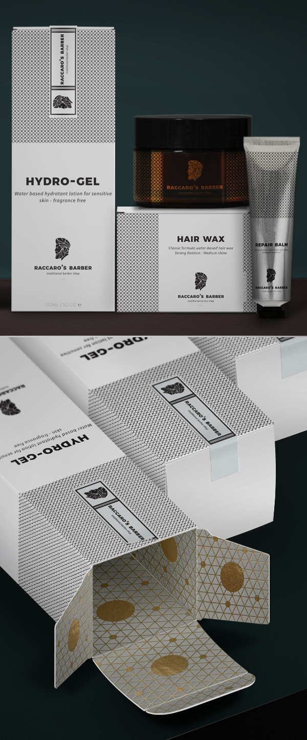 Branding: Raccaro's Barber - Packaging Design