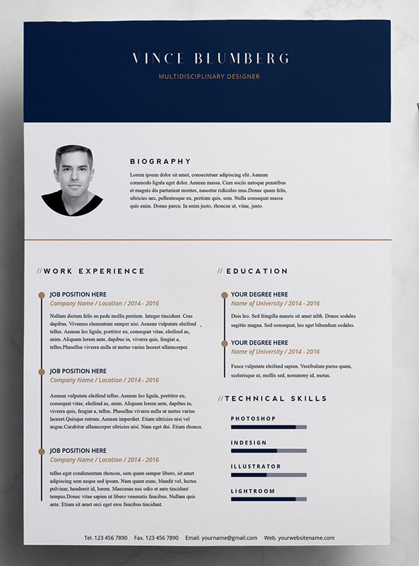 23 Free Creative Resume Templates with Cover Letter - iDevie