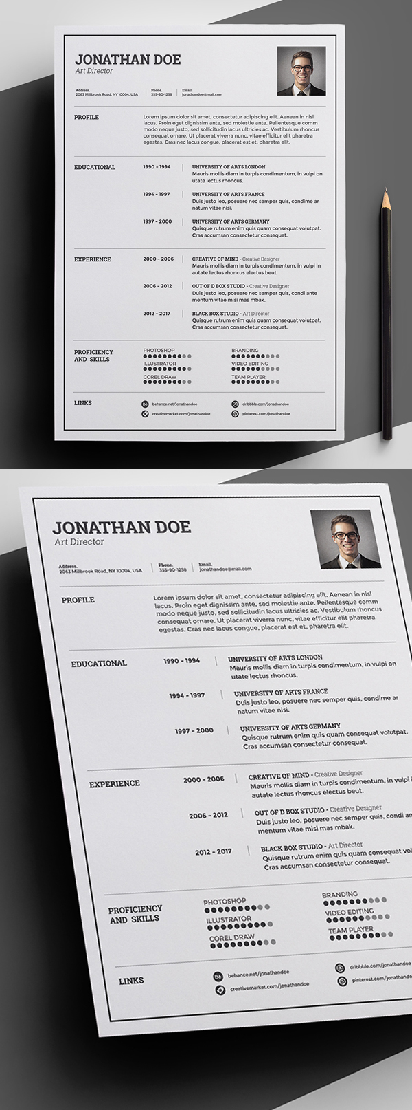 Free Minimal and Clean Resume Template