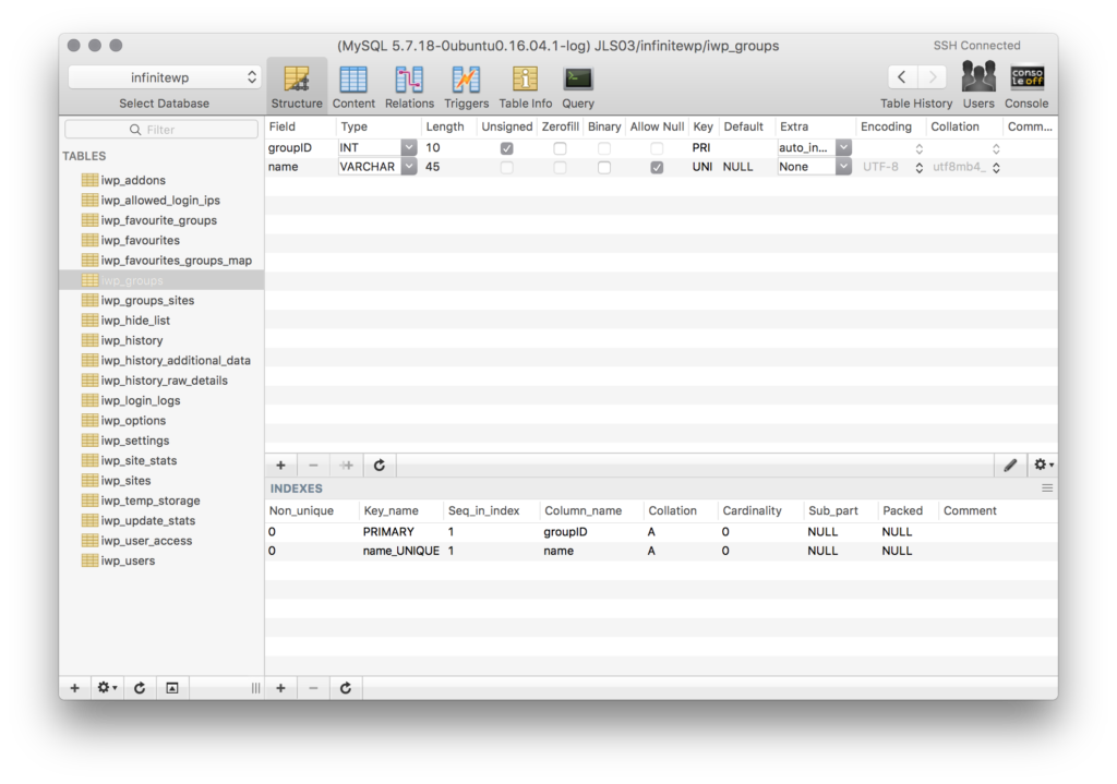 sequel pro changing sql mode