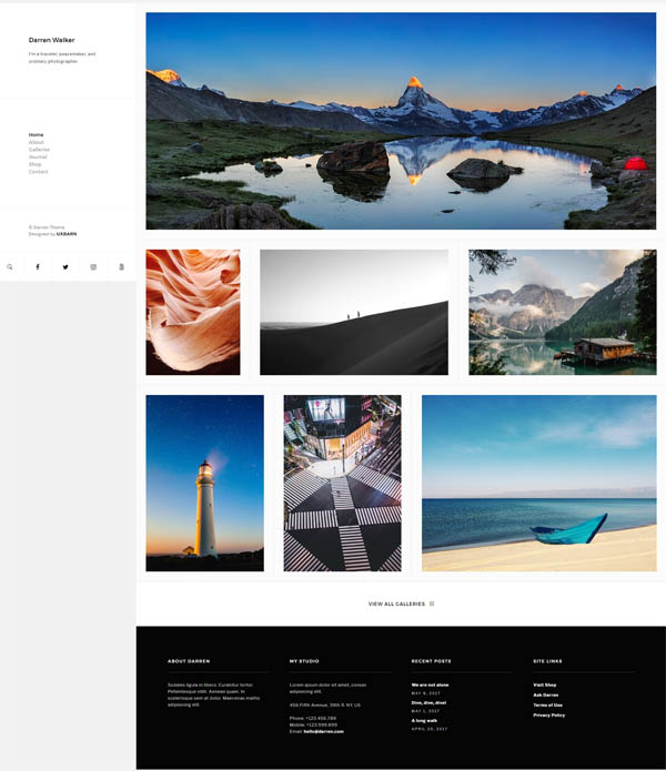 Darren - Photography & WooCommerce Compatible WordPress Theme