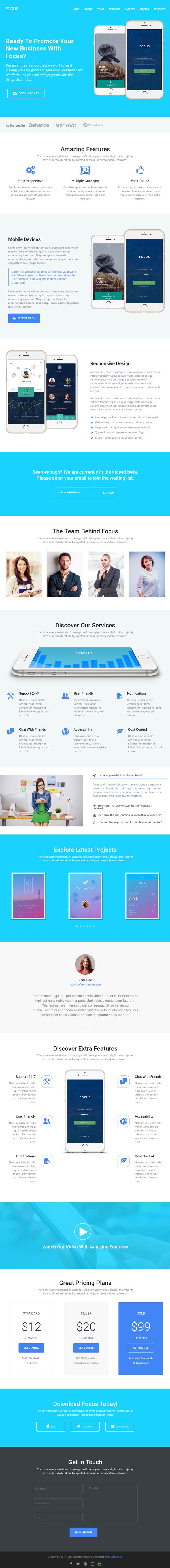 Focus High-Converting Landing Page WordPress Theme