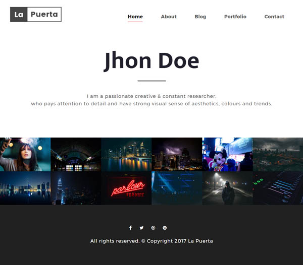 La Puerta - Portfolio & Photography & Agency WordPress Theme