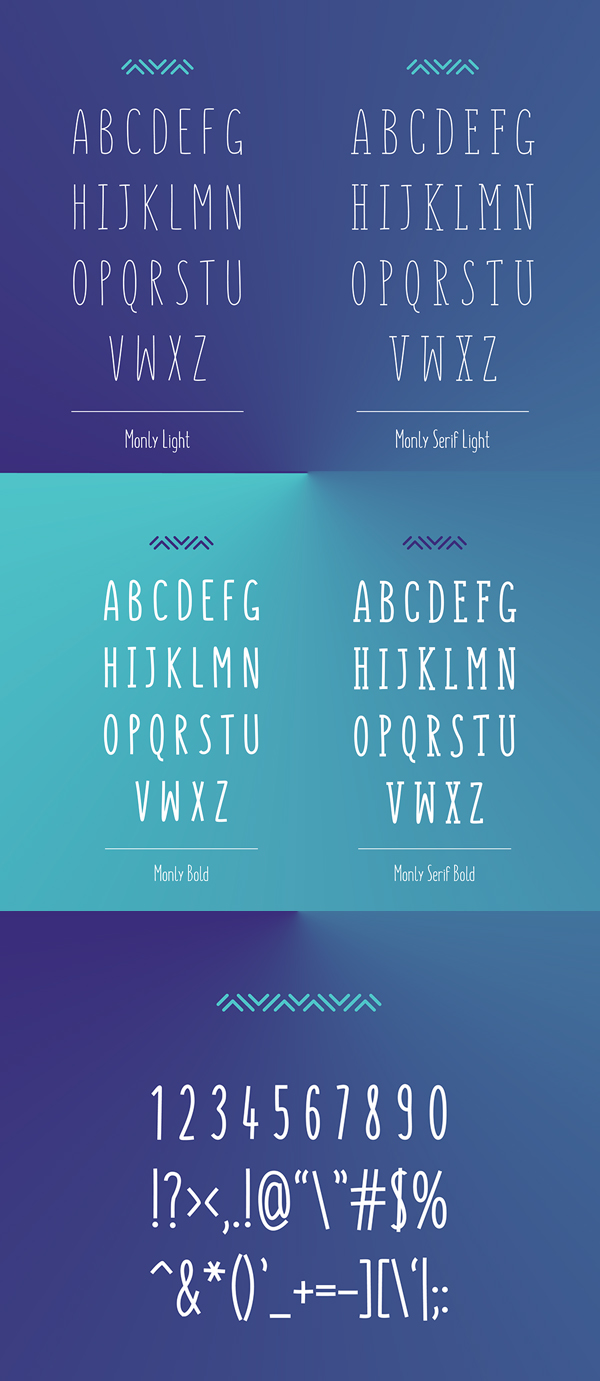 Monly Font Letters