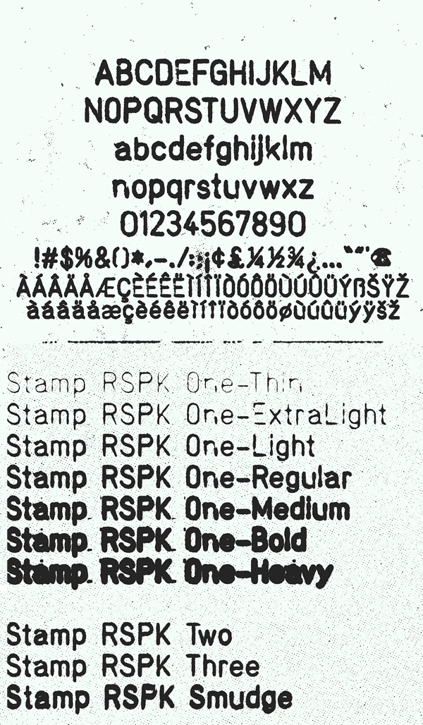 Stamp RSPK Font Letters