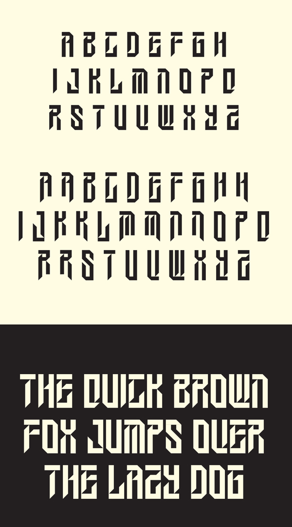 Wesley Gothic Font Letters