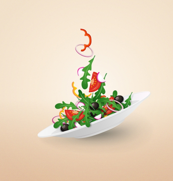 How to Create a Colorful Salad Plate in Adobe Illustrator