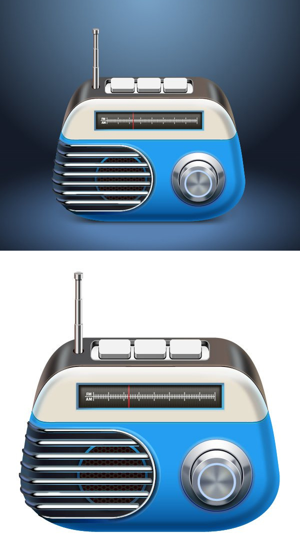 Learn to create a Vector Radio in Adobe Illustrator
