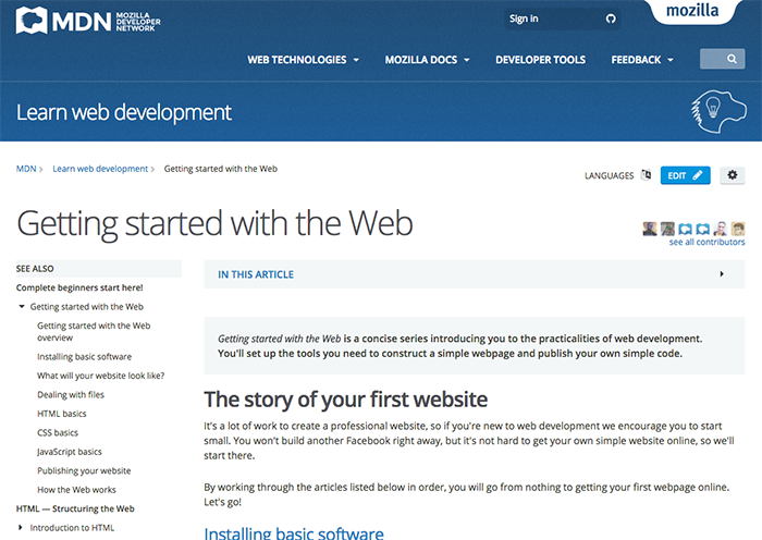 learn web development getting started with the web mdn