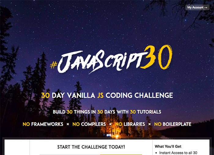 learn web development javascript 30