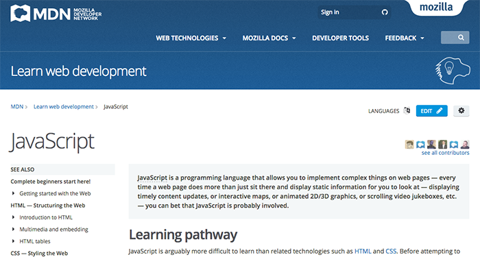 learn web development javascript mdn