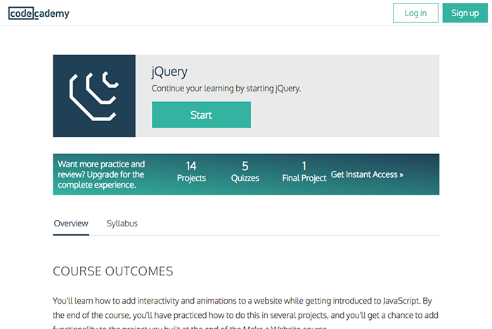 learn web development jquery codecademy