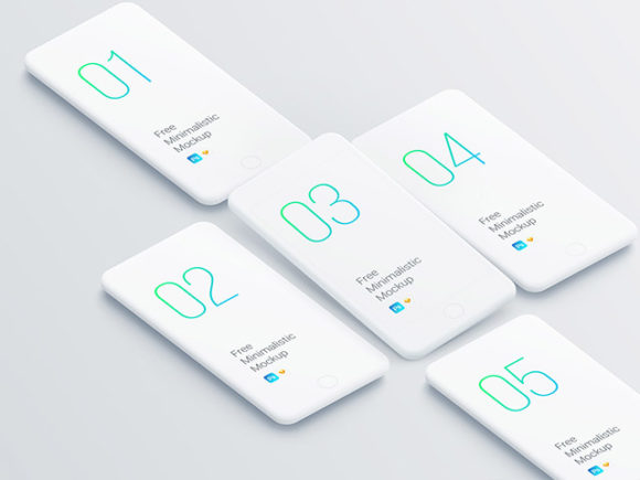 Free set of smartphone clay mockups for Sketch & Photoshop