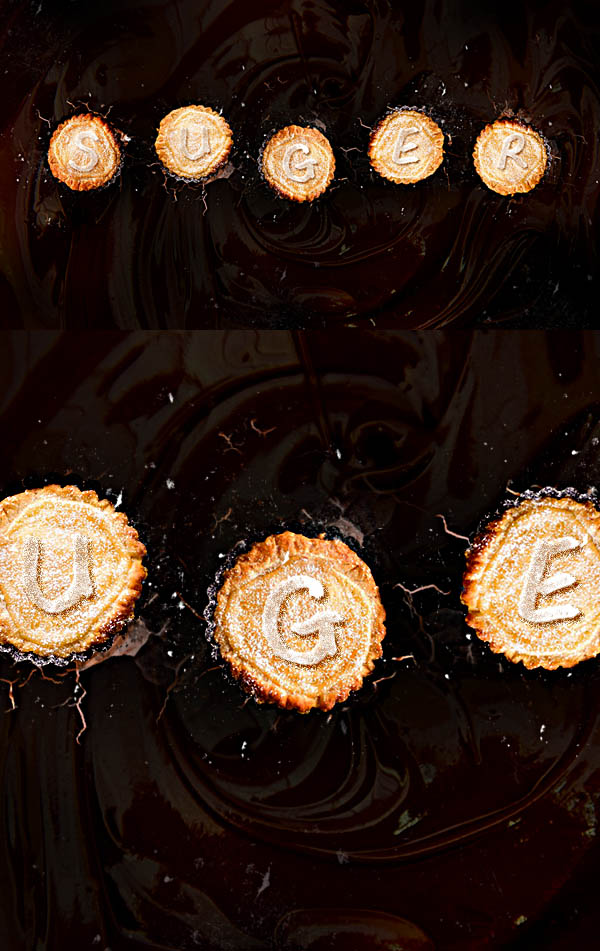 Create Crispy Pastry Text Effect with Dark Chocolate Background in Photoshop