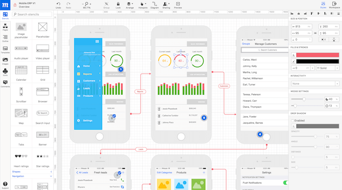 wireframing tools moqups