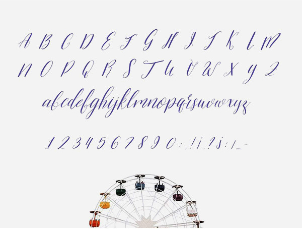 Alivia Script Free Font Letters