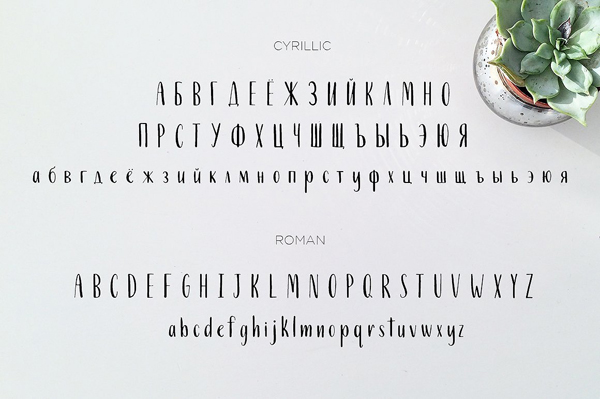 Amalfi Free Font Letters