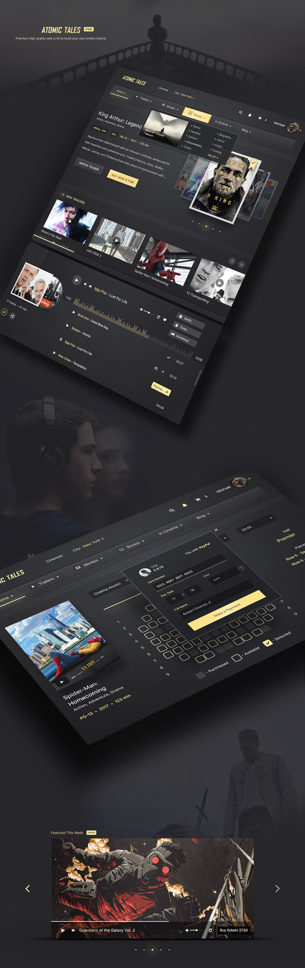 Atomic Tales Web PSD UI Kit