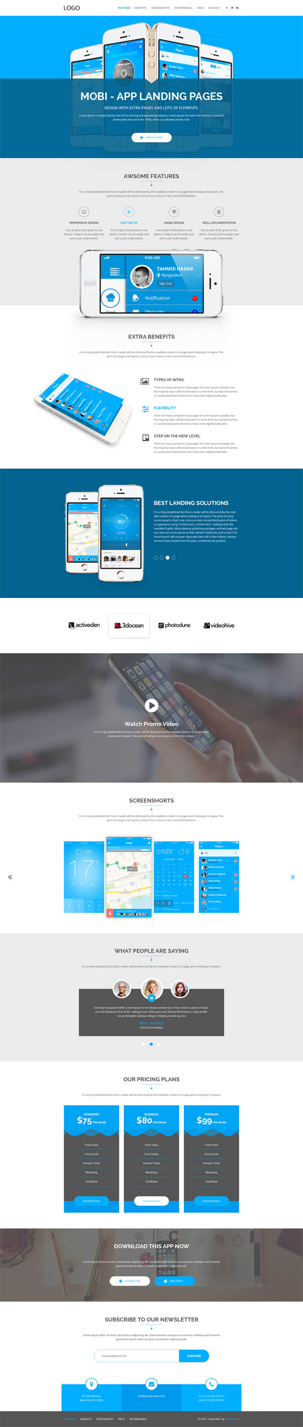 Mobi App Landing Page