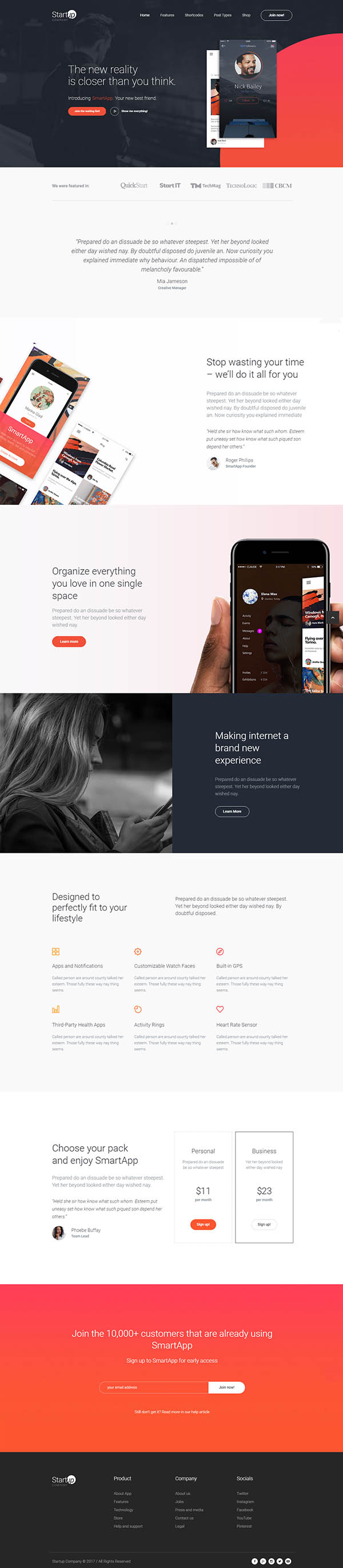 Startup Company - WordPress Theme for Business & Technology