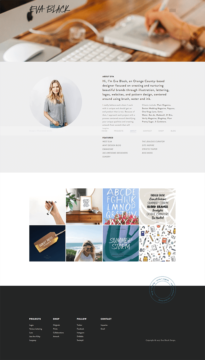 about us page design inspiration