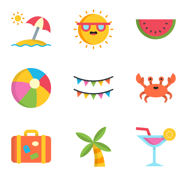summer website themes icons