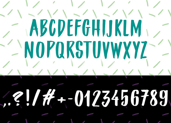 Roughbrush Free Font Letters