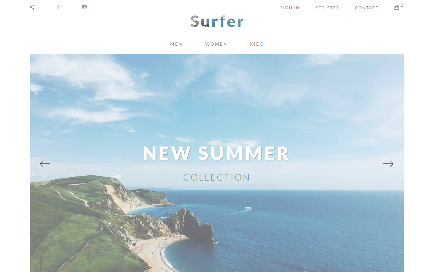 summer website templates surfer