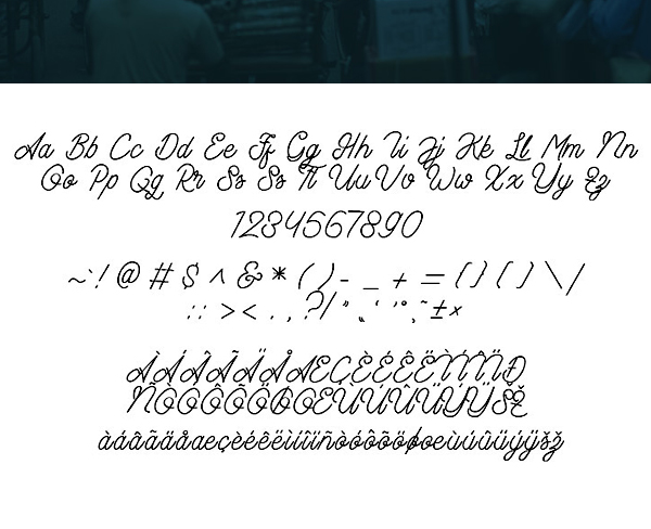 Aamonoline Font Letters