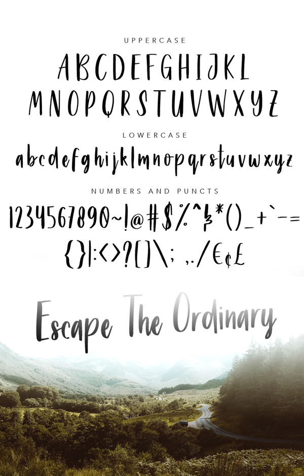 Beyouty Script Font Letters