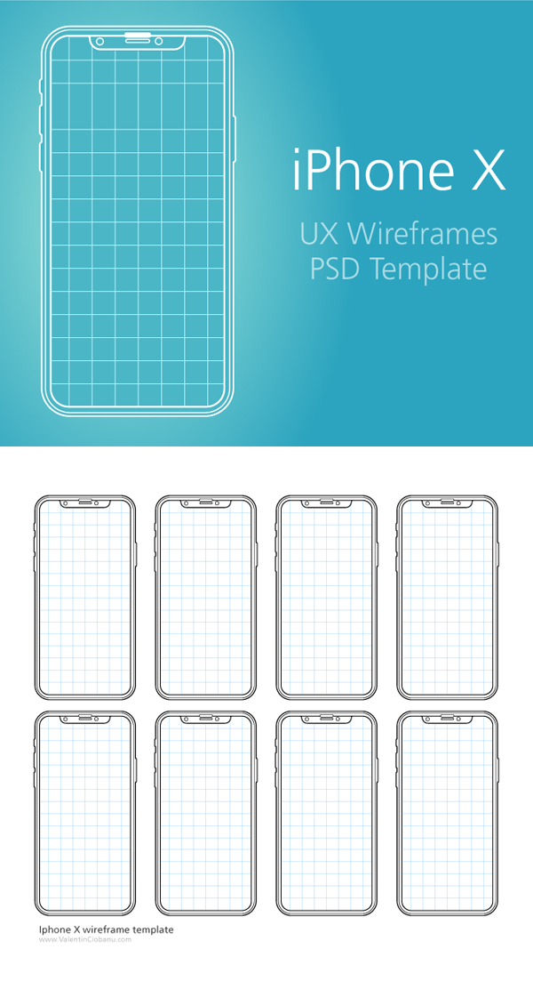 Free Download iPhone X PSD Mockups and Sketch - 15