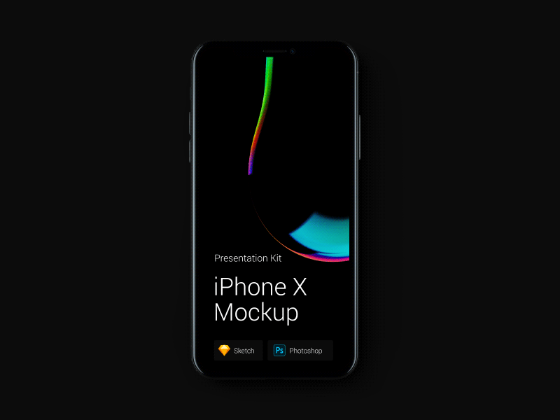 Free Download iPhone X PSD Mockups and Sketch (animated) - 24