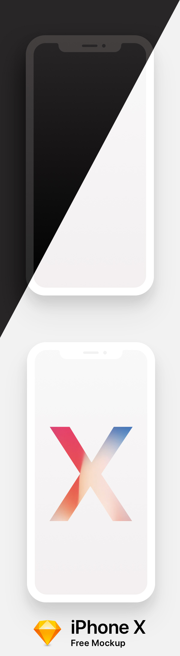 Free Download iPhone X PSD Mockups and Sketch - 28