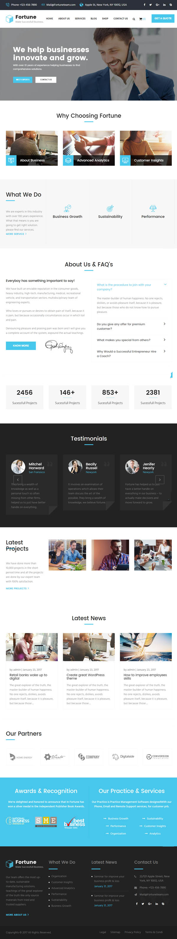 Fortune : Business Consulting and Professional Services WordPress Theme