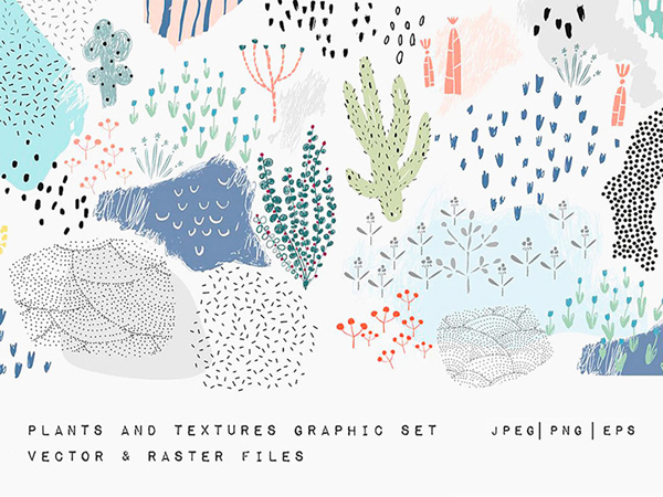 Free Vector Plants and Textures