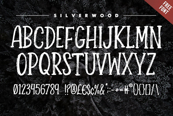 Silverwood Free Font Letters