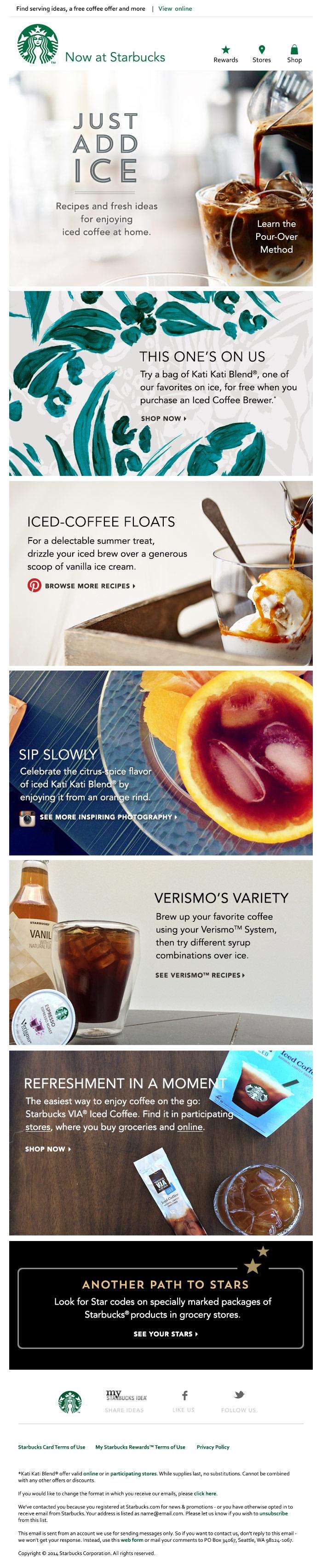 Starbucks newsletter